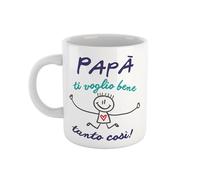 Zefiro Tazza Papà Divertente Ti voglio Bene Così TVB - Mug simpatica Idea Regalo per la festa del Papà - Around Nature