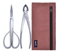 zefiru Kit Attrezzi Bonsai Inox - Forbici Bonsai e Tronchese Concava Bonsai - Forbici Pinzatura Bonsai - Tronchese Concavo - Pinze Bonsai - Set Potatura Bonsais con Custodia in Tela Cerata