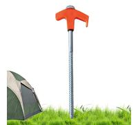 Zegaqae esagonali, per tende perforabili, ancoraggi a vite - Pali in metallo per il terreno che si illuminano al buio, 20 cm - da campeggio antivento, per tende da spiaggia, da sole, da esterno