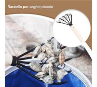 Zegaqae Rastrelli Per Il Giardinaggio | 5 Denti Artigli per Vongole in Acciaio,Attrezzo Manuale per Coltivare e Scavare con Impugnatura Ergonomica per Diserbare Terreno Sabbia in Giardinaggio da