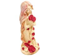 Zegaqae Statuetta Ragazza | Figurina Mensola Ragazza Con Rosa | Ornamento Resina per Decorazione Casa Compleanno Donna Display Libreria
