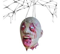 Zegaqae Testa Finta | Testa Decorativa per Halloween | Ornamento Realistico per Parte del Corpo per Labirinti Horror, Stanze di Fuga, Sfondi Fotografici, Mostre da Giardino, Teatro