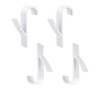 Zegnuem 4 ganci bianchi per radiatore, gancio universale per aste rotonde fino a 3,6 cm, in materiale PP per bagno, cucina e guardaroba
