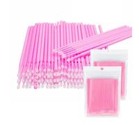 Zegnuem Micro spazzole, 400 pezzi, applicatori usa e getta, pennelli per extension per ciglia, micro spazzole, bastoncini per la pulizia, per tatuaggi e unghie di bellezza (rosa)