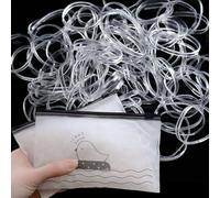 Zegnuem Mini elastici trasparenti per capelli, elastici per capelli, 1000 pezzi, per donne e ragazze