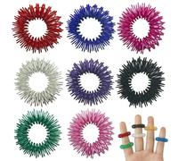 Zegnuem Set di 6 anelli per massaggiare le dita, per adulti e bambini, anxiety anello per attacchi di panico, per ridurre lo stress e promuovere la circolazione sanguigna