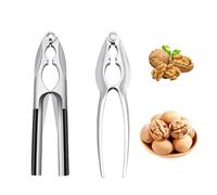 Zehan Zitong 2PCS Schiaccianoci Acciaio Inox,Schiaccianoci,Schiaccianoci in Metallo, schiaccianoci Antiscivolo,Rompinoci con Impugnatura Antiscivolo,per Noci, mandorle, nocciole, Frutti di Mare