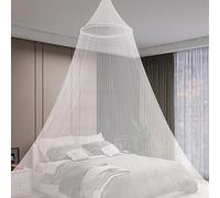 Zehan Zitong Zanzariera, Zanzariera Universale a Cupola,Zanzariera Letto Matrimoniale,Protezione dalle Zanzare,Facile e Veloce da installare(bianca)