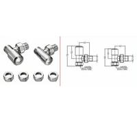 ZEHNDER COPPIA VALVOLA + DETENTORE A SQUADRA CROMATI DA 1/2" CODICE ZNW-01AC-25A