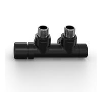 Zehnder Design Line blocco rubinetto valvola, AC483910DG00000, Design Line nero opaco [Raccordi per riscaldamento]