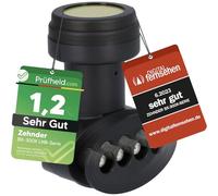 Zehnder Quad LNB per 4 partecipanti con protezione UV Sun Protect e protezione dalle intemperie da estrarre - 40 mm Feed - 4K Ultra HD - 4 scomparti - 4G 5G LTE schermatura