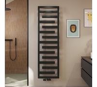Zehnder Tetris termoarredo, funzionamento esclusivamente ad acqua calda, ZTE01560DG00000, Tetris nero opaco [Radiatori > Termoarredo]