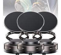 ZEID 2025 New Vacuum Adsorption Magnetic Bracket, Vipbugo Holder, Vipbu Mount, 360° Adjustable Vacuum Suction Cup Phone Mount, Strong Magnetic Suction Phone Holder Fit for Car (Black*3)