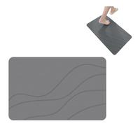 ZEID Matmend Bath Mat, Water Absorbing Rug, Matmend Stone Bath Mat, Easy To Clean For Bathroom Floor, Diatomaceous Earth Stone Material, Non Slip, Quick DryFor Bathroom Floor, Ktichen Cuonter (Gray)