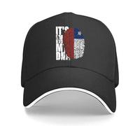 ZEIGDCYOV Arte DN, È nel Mio Dna con Cappello da Baseball a Forma di Sandwich dal Design Rosso, Rosso e Blu