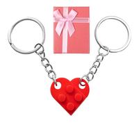 Zeihoo Portachiavi Coppia Cuore, Paio Porta Chiavi, Scatola Regalo con Fiocco, Portachiavi Coppie Coppia, Portachiavi per Donna Uomo, Fidanzato Fidanzata Regalo, Amore Regalo, Regalo San Valentino
