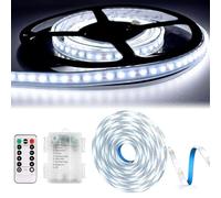 ZeiLaBang Kakadi Banda LED da 3 m, a batteria, 8 modalità, autoadesiva, con timer, per armadi, scale, cucina, letti