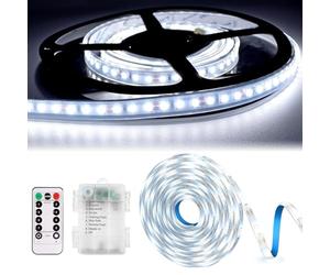 ZeiLaBang Kakadi Banda LED da 3 m, a batteria, 8 modalità, autoadesiva, con timer, per armadi, scale, cucina, letti