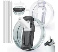 ZeiLaBang Kakadi Stanley Cup - 2 coperchi Stanley da 40 oz, coperchio di ricambio a prova di perdite, con 4 cannucce e 1 spazzola per cannuccia, coperchio di ricambio per accessori Stanley Cup
