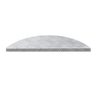 Zeiquah Scala a mezzaluna, 5 pezzi, argento, 60 x 18 x 2,5 cm, in alluminio, antiscivolo, per interni ed esterni, durevoli, impermeabili, design moderno, antiscivolo, sicurezza