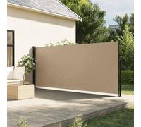 Zeiquah Tenda da sole laterale estensibile, beige, 160 x 600 cm, resistente ai raggi UV, per balcone, terrazza, giardino, con telaio in acciaio e tessuto in poliestere, resistente al vento e all'acqua