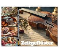Zeitgeflüster (Wandkalender 2026 DIN A2 quer), CALVENDO Monatskalender: Ein nostalgischer Kalender voller poetischer Stillleben mit alten Büchern, vergilbten Briefen, Kameras und Blumen.