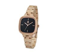 Zeitholz Orologio in Legno da Donna - Modello Rosswein, Fatto a Mano d’acero Naturale 100% con Movimento al Quarzo - Orologio con Venature Lignee Analogico Digitale per Lei - Cinturino Regolabile