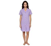 Zeitlos Camicia da notte da donna a maniche corte Milla con limoni, M-2XL, con bottoni e colletto, lilla., L