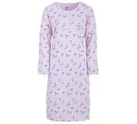 Zeitlos Camicia da notte da donna, termica, a maniche lunghe, con bottoni, Colore: rosa., XXL