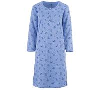 Zeitlos Camicia da notte da donna, termica, a maniche lunghe, tinta unita, Blu, XXL