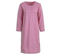 Zeitlos Camicia da notte da donna termica invernale morbida frutta bottoni M-2XL, Colore: rosa., XXL