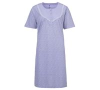 Zeitlos Camicia da Notte Donna Manica Corta a Fiori Scollo V, Farbe:Flieder, Größe-Damen:L