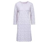 Zeitlos Camicia da Notte Donna Manica Corta a Fiori Scollo V, Farbe:Rosa, Größe-Damen:3XL