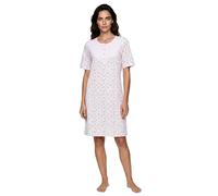 Zeitlos Camicia da Notte Donna Manica Corta a Fiori Scollo V, Farbe:Rosa, Größe-Damen:4XL