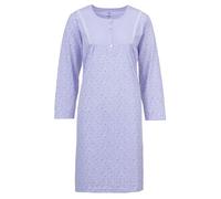 Zeitlos Camicia da Notte Donna Manica Lunga a Fiori, Farbe:Flieder, Größe-Damen:3XL
