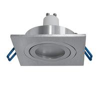 Zeitnet Inc. Faretto argento incasso quadrato 80mm lampada LED orientabile 8W GU10 ingresso
