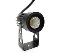 Zeitnet Inc. Faretto LED spot staffa orientabile 3.5W esterno luce giardino parete IP65 230V (Colore nero, Luce 6000K)