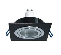 Zeitnet Inc. Faretto quadrato orientabile nero incasso 8cm lampada LED 8W GU10 ufficio salone