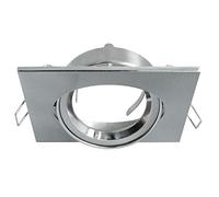 Zeitnet Inc. Porta faretto quadrato orientabile silver incasso soffitto luci LED GU10 80mm