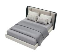 Zeiwohndc 1/20 case delle bambole accessorio camera da letto letto matrimoniale crema con biancheria da letto realistico interior design progetti artigianali paesaggio puntelli realistici case delle
