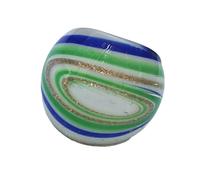 Zeiwohndc Artistica Artigianato Stili Etnici Anelli di Vetro Intricato Wirework Disegni Floreali Portatile Confortevole Fit Etnica St, Misura unica, come descritto, come descritto