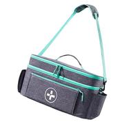 Zeiwohndc Borsa portaoggetti resistente all'acqua con scomparti rimovibili, adatta per emergenze, casa, viaggi, essenziale, grigio