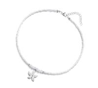 Zeiwohndc Collana portatile con perle e stelle marine, con estensione, per uso quotidiano e occasioni speciali, per vacanze al mare, perle, Misura unica, come descritto, come descritto