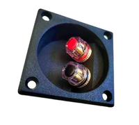Zeizafa 2 Way Terminals Cup Connectors for Speakers Box Subwoofer Banana Square Screw Type Black Color Speakers Speaker