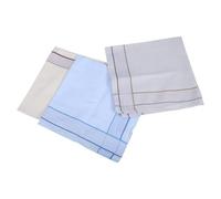 Zeizafa 40x40cm Handkerchief for Men Daily Formal Use Pocket Cloth Breathable Square Handkerchief Towel for Gentleman 3Pieces Cotton Handkerchiefs