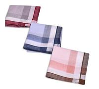 Zeizafa 40x40cm Handkerchief for Men Daily Formal Use Pocket Cloth Breathable Square Handkerchief Towel for Gentleman 3Pieces Cotton Handkerchiefs