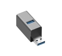 Zeizafa Adattatore USB 3.0 Compatto Plug And Play Hub USB 3.0 Espansore USB a 3 Porte Costruzione in Metallo Connettività multidispositivo Espansore USB Portatile per Laptop