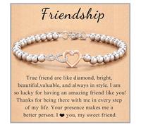 Zeizafa Bracciale A Cuore Infinito alla da Donna con Eleganti Dettagli in Cristalli da Indossare Ogni Giorno E per Eventi Speciali. Bracciale A Cuore Infinito