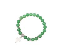 Zeizafa Bracciale Regolabile con Perline Avventurina Verde con Cristalli Come Perline per Un Abbigliamento Spirituale Elegante E Quotidiano Accessorio Spirituale Avventurina Verde