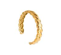 Zeizafa Bracciale Rigido Intrecciato in Acciaio Inossidabile Dal Design Regolabile Con Estremità Aperta Per Gioielli Impilabili E Utilizzo Gioielli Intrecciati Contemporanei Per Le Donne